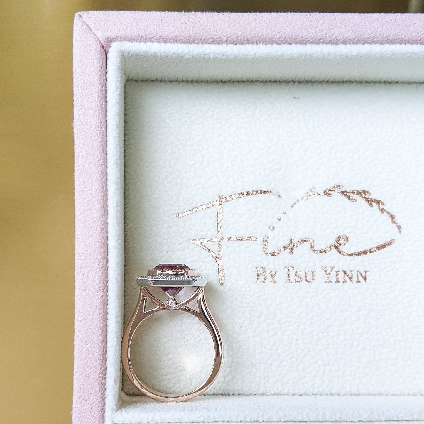 RG WG Ametrine Audrey Halo Ring