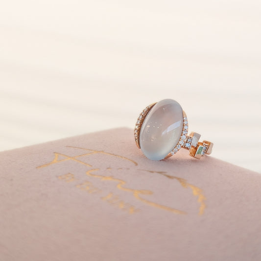 RG Leigh Ring with Icy Jadeite