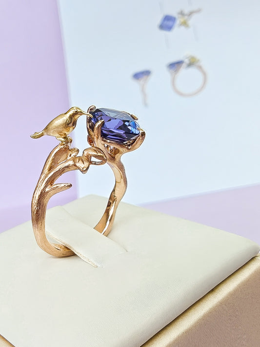 Sunbird Ring with Tanzanite