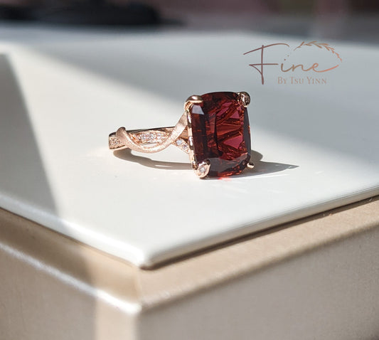 FBTY Zee Ring in Raspberry Pink Tourmaline