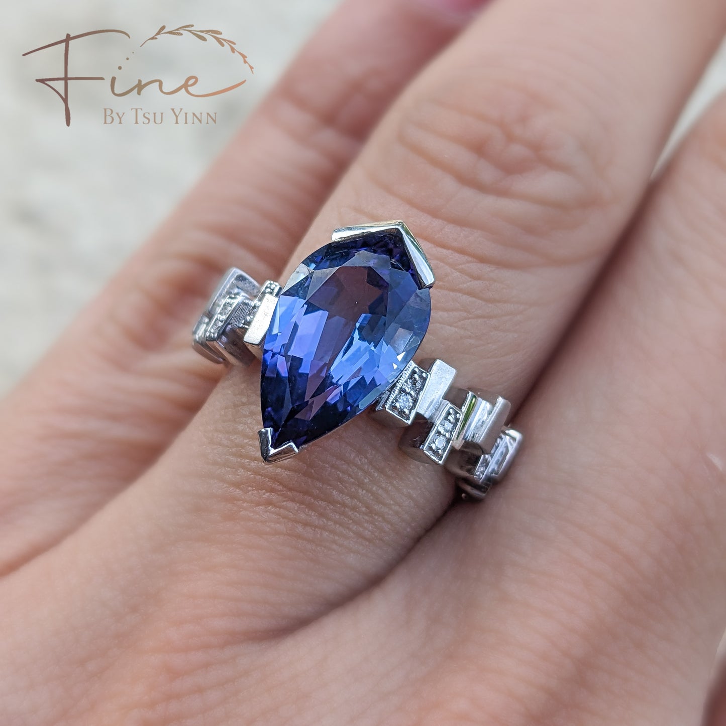 FBTY Leigh Ring with Pear Tanzanite