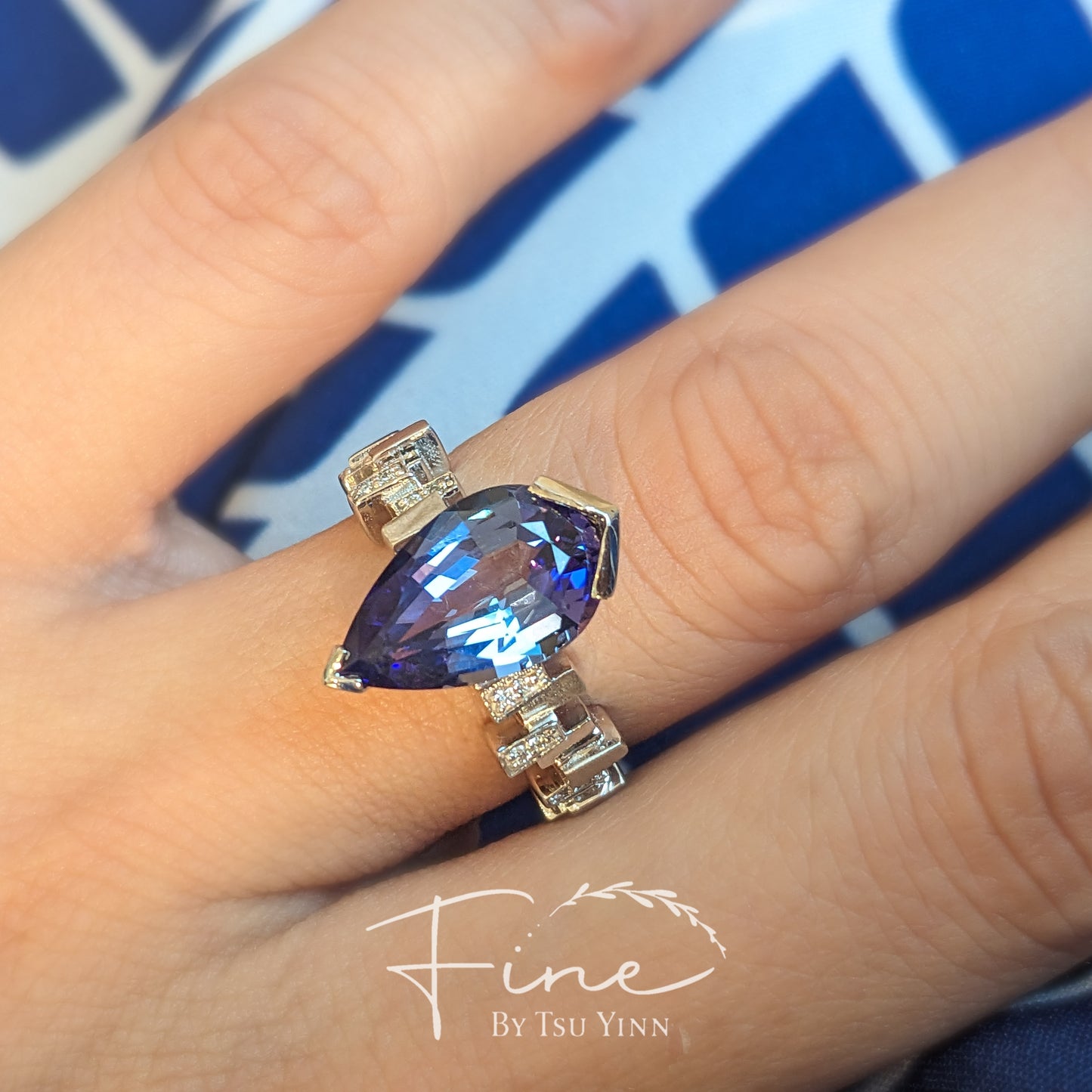 FBTY Leigh Ring with Pear Tanzanite