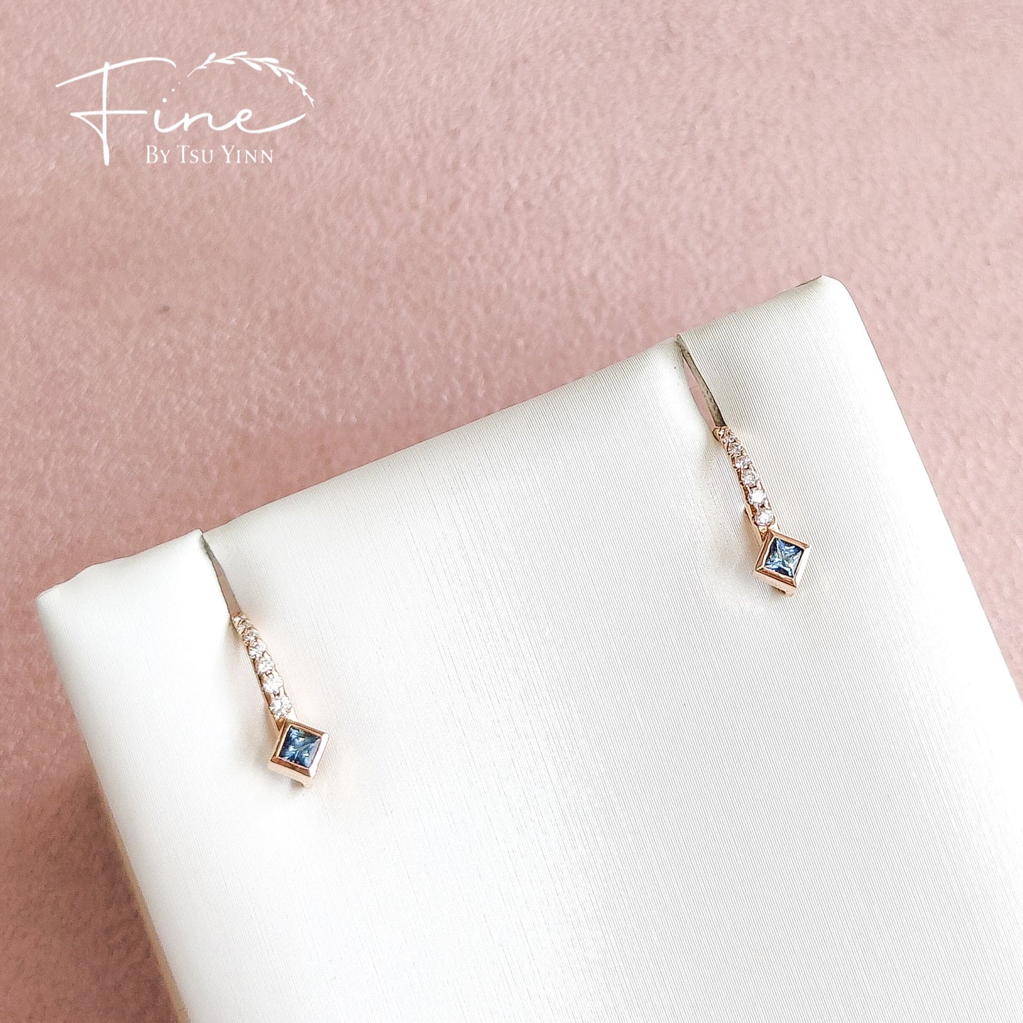RG Morganite Detachable Long Drop Earrings