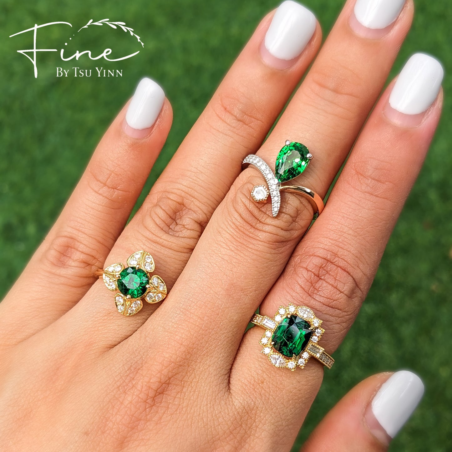 FBTY Indrani Ring in Tsavorite