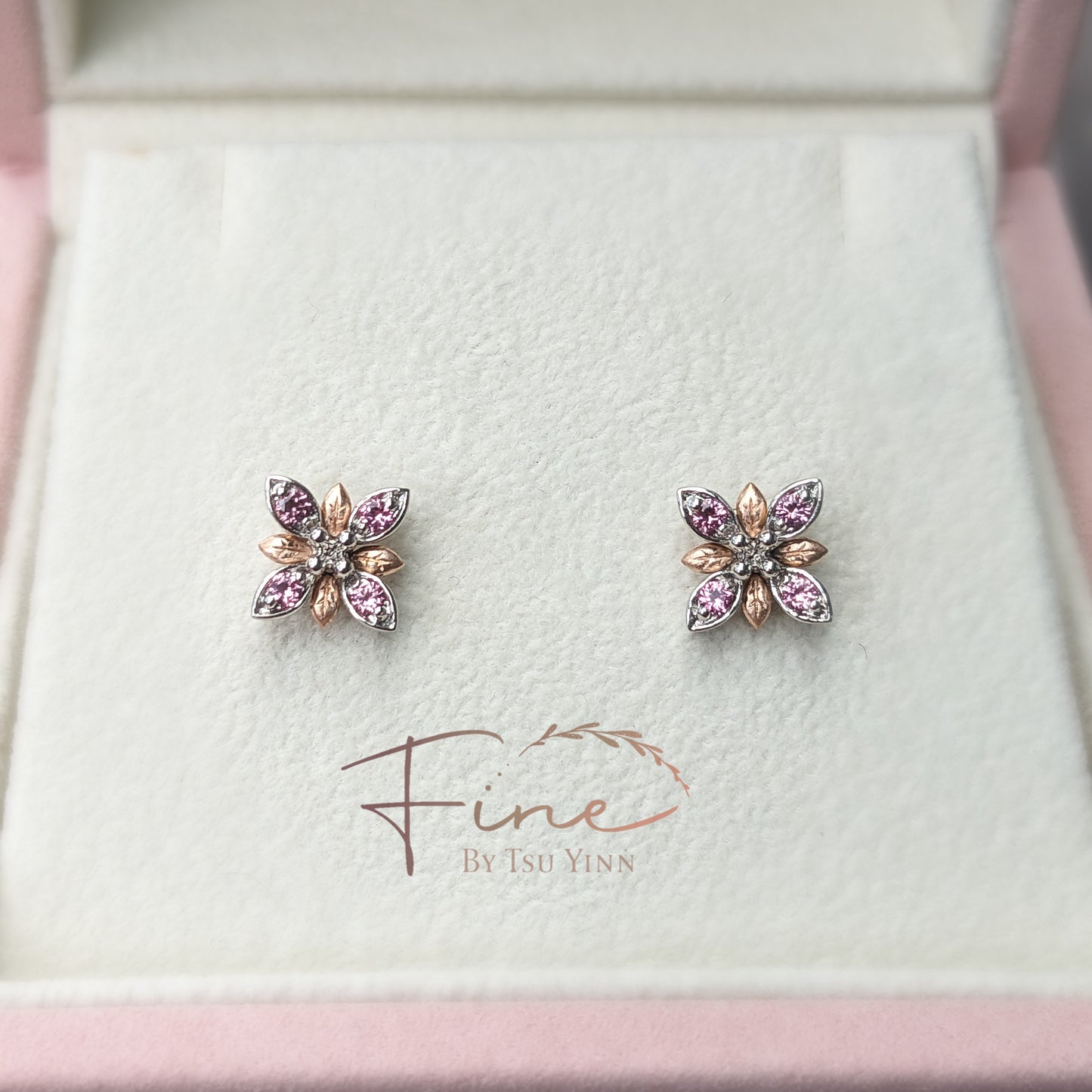 Flora Earrings with Morganite drops