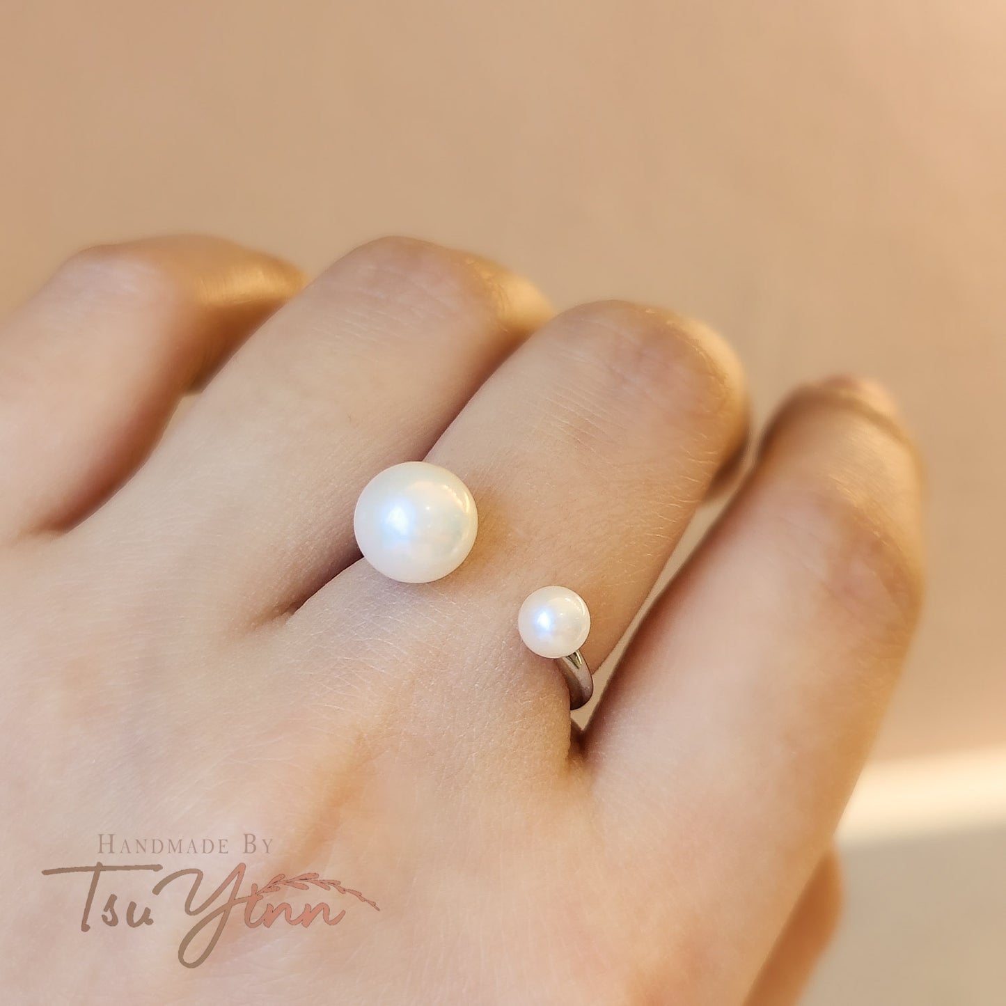 Pearl Baubles Open Ring (White)