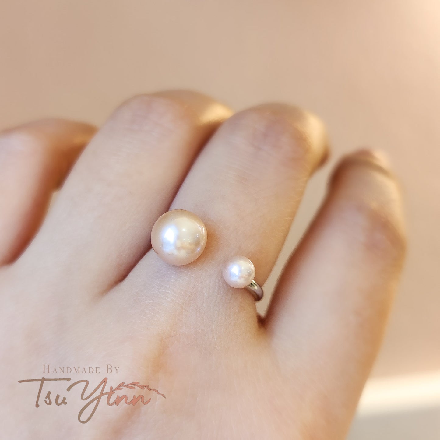 Pearl Baubles Open Ring (Pink)