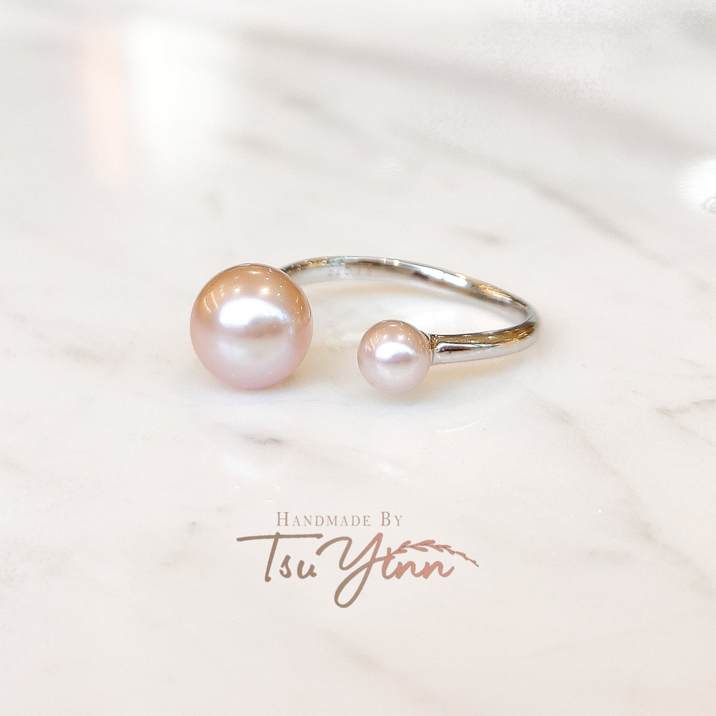 Pearl Baubles Open Ring (Pink)