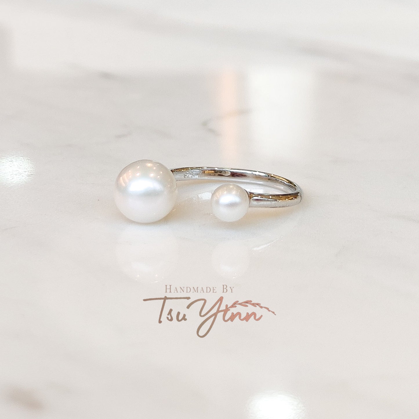Pearl Baubles Open Ring (White)
