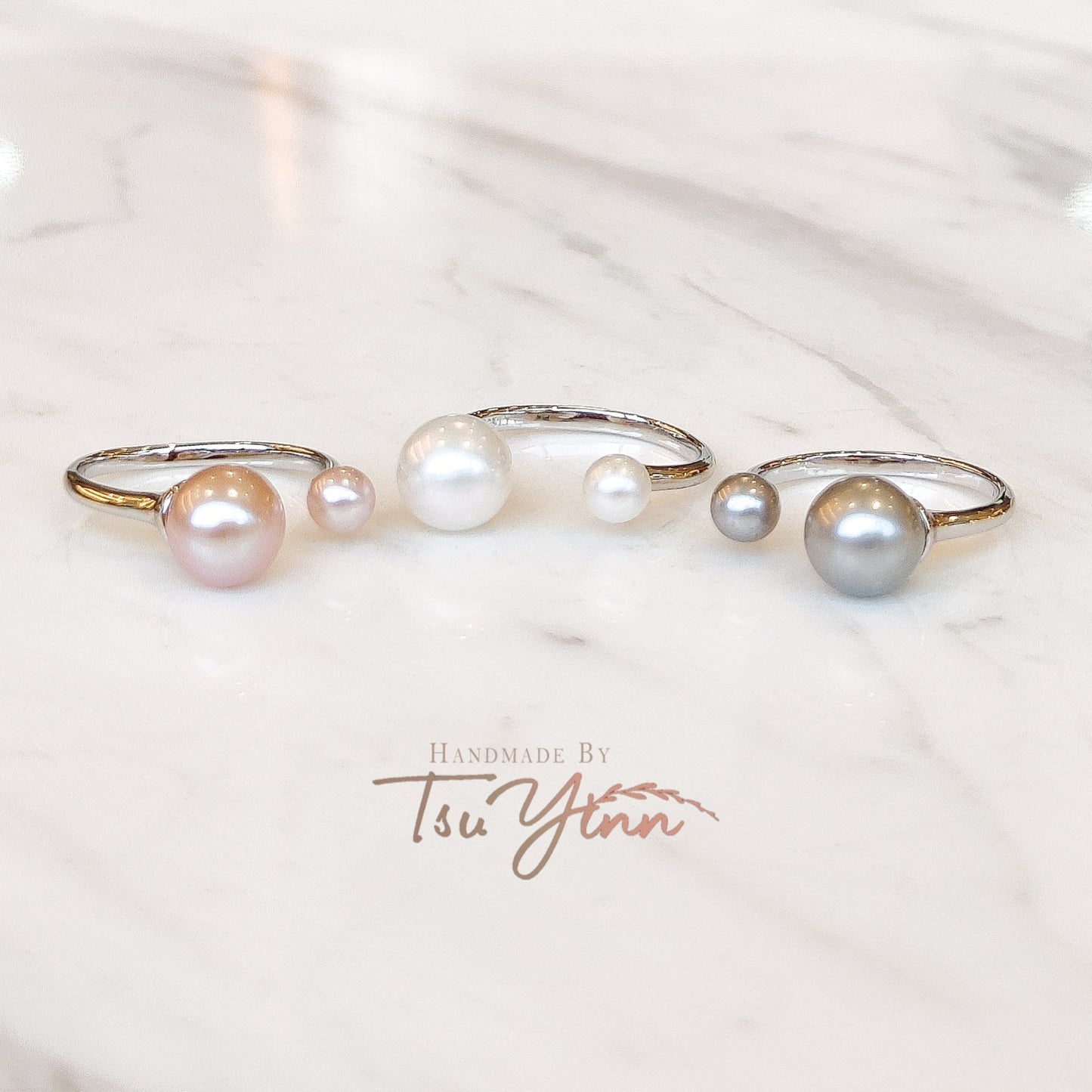Pearl Baubles Open Ring (Pink)