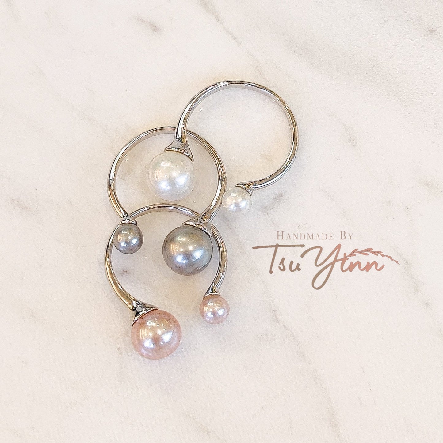 Pearl Baubles Open Ring (Pink)