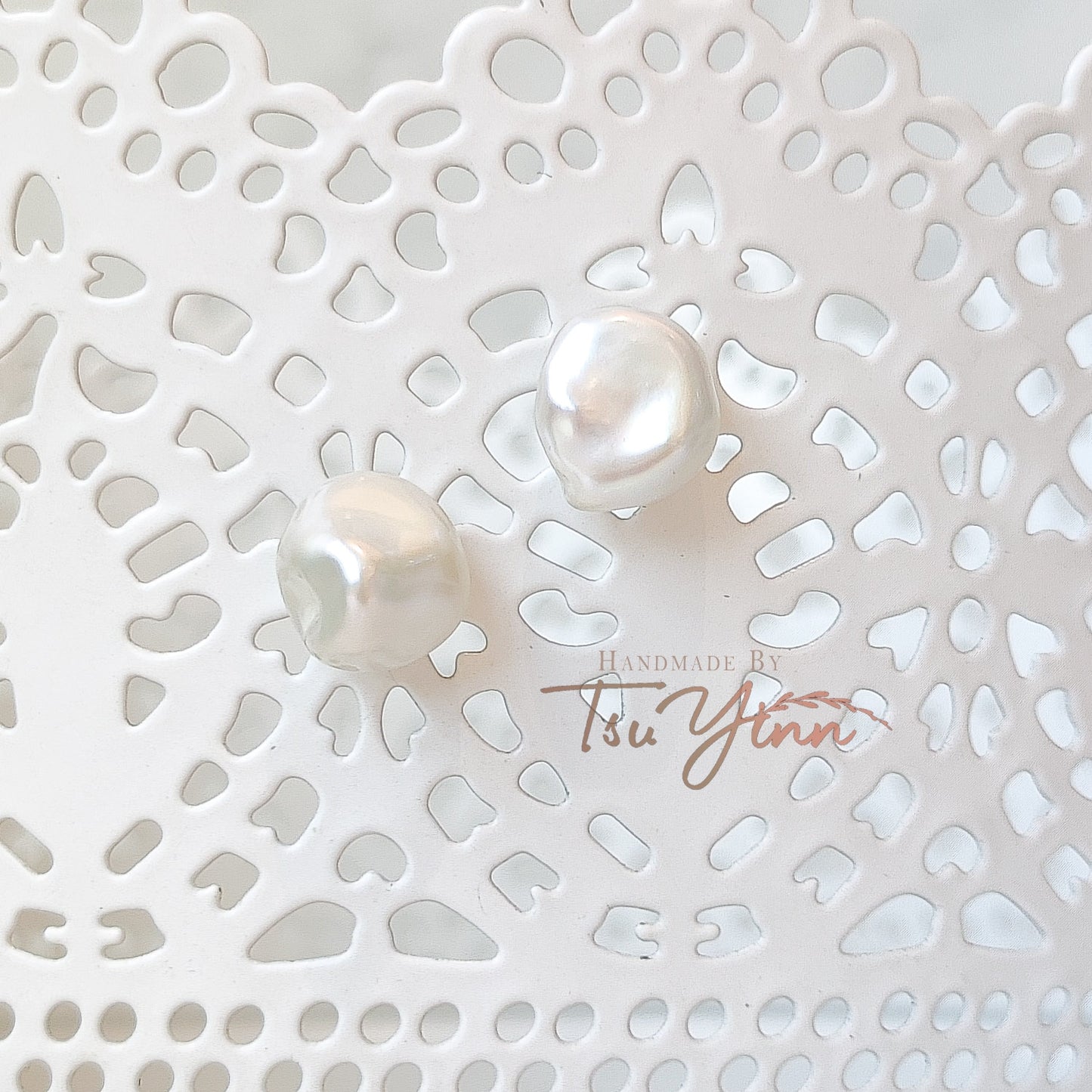 Multiwear Keshi Pearl Baubles Earrings Plain in RG (A)
