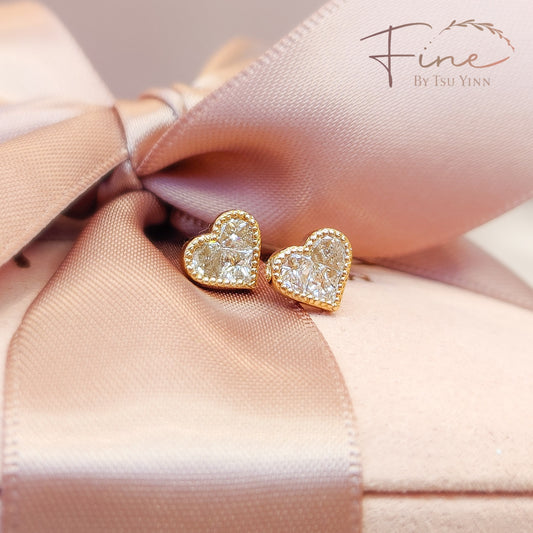 Heart Diamond Earrings