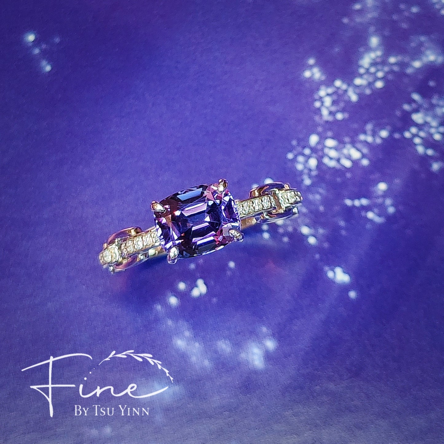 WG FBTY Olivia Half Band Ring with Tanzanite