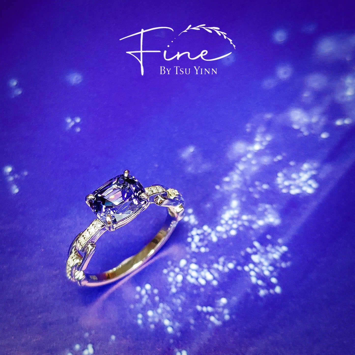 WG FBTY Olivia Half Band Ring with Tanzanite