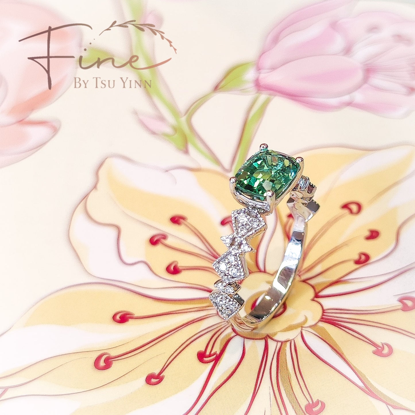 FBTY Ling Half Band with Lagoon Tourmaline