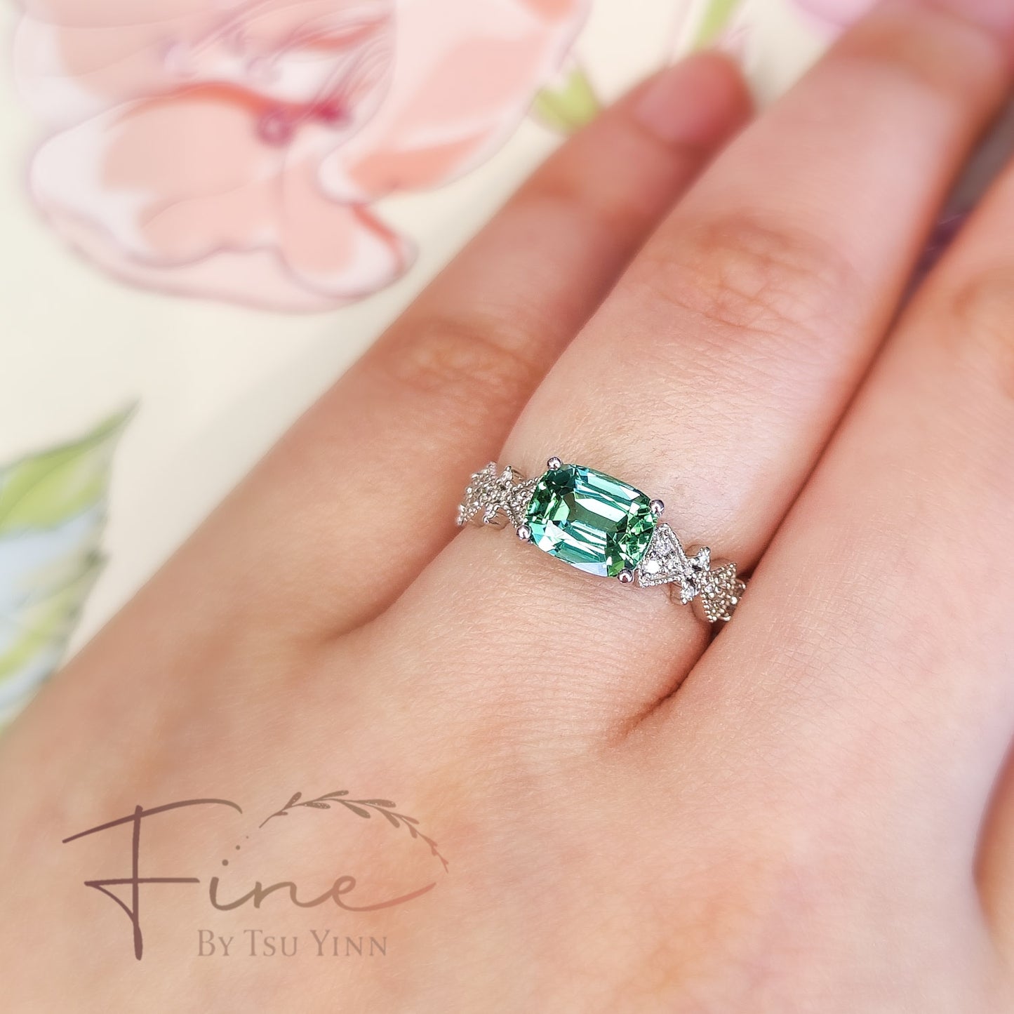 FBTY Ling Half Band with Lagoon Tourmaline