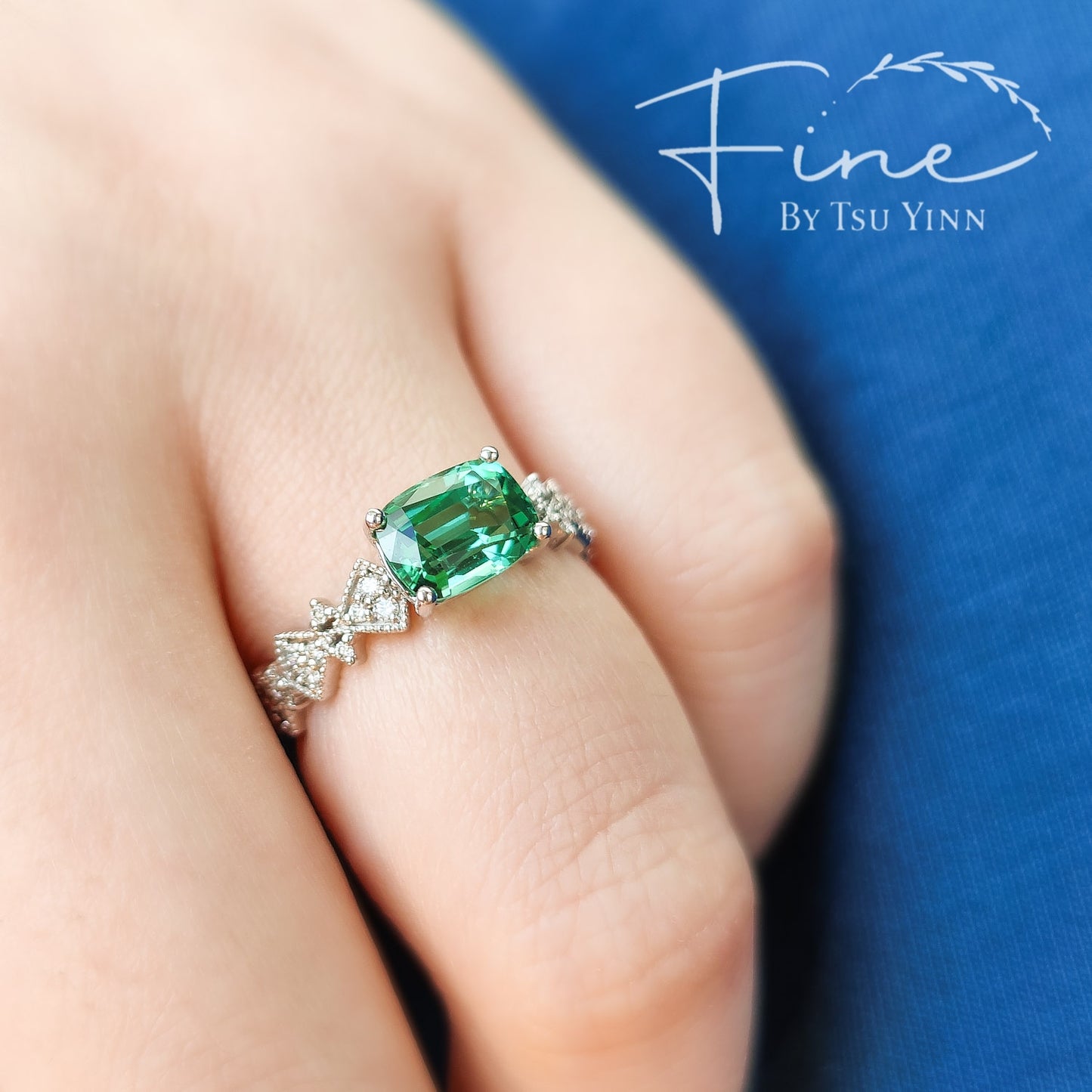 FBTY Ling Half Band with Lagoon Tourmaline