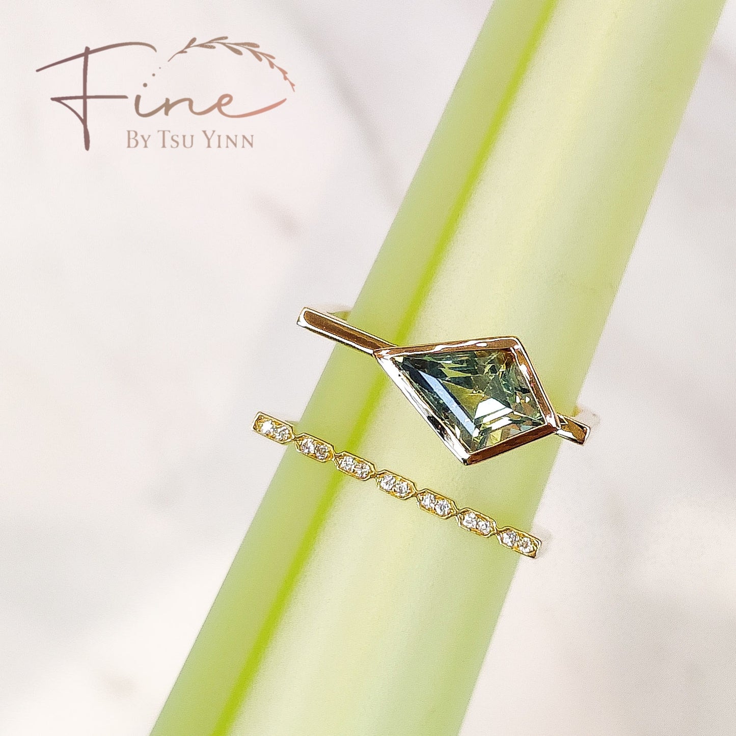 FBTY Karina with Teal Sapphire & Diamonds