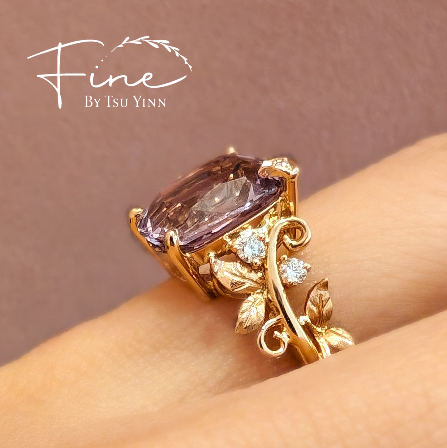 FBTY Flora Ring with Lavender Pink Spinel