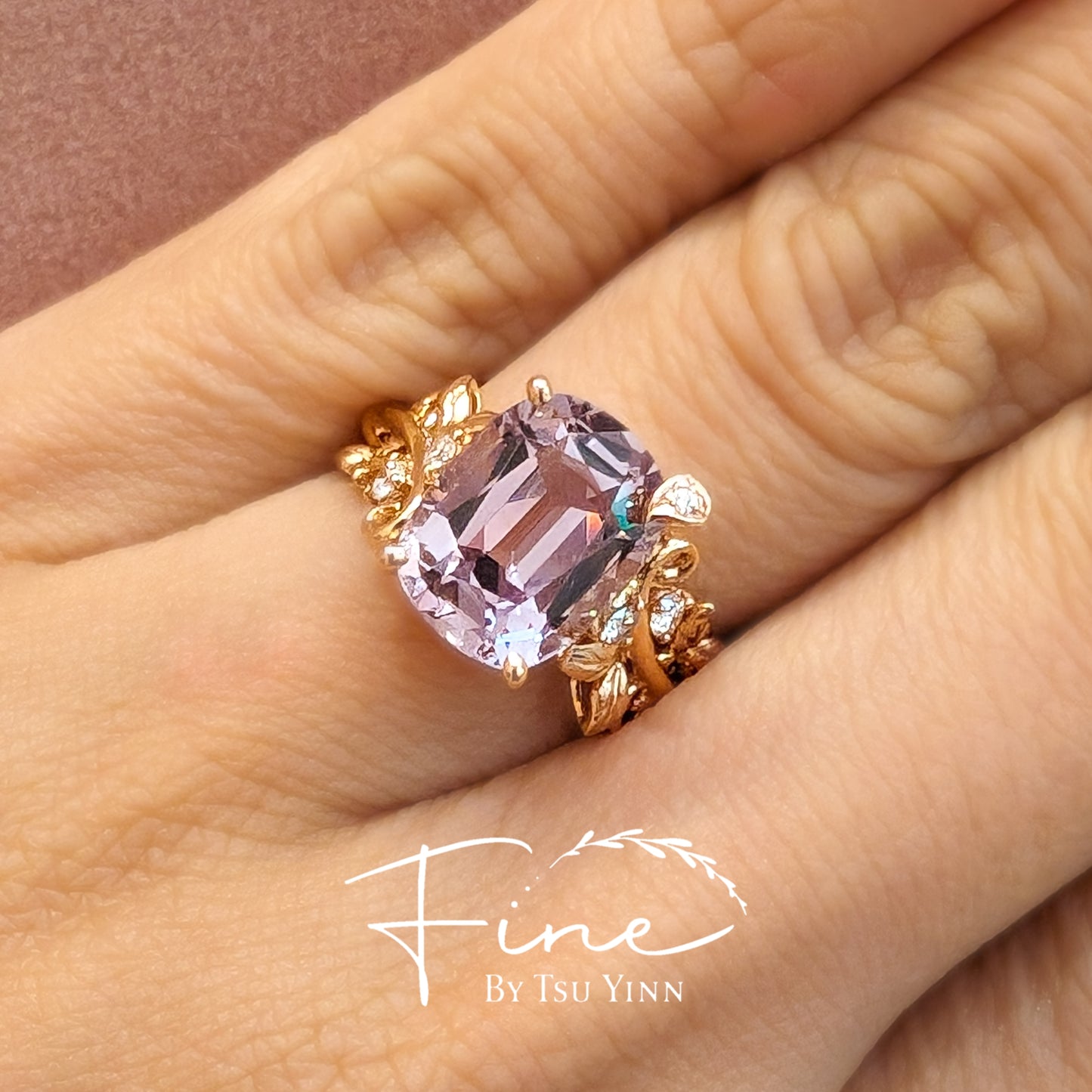 FBTY Flora Ring with Lavender Pink Spinel