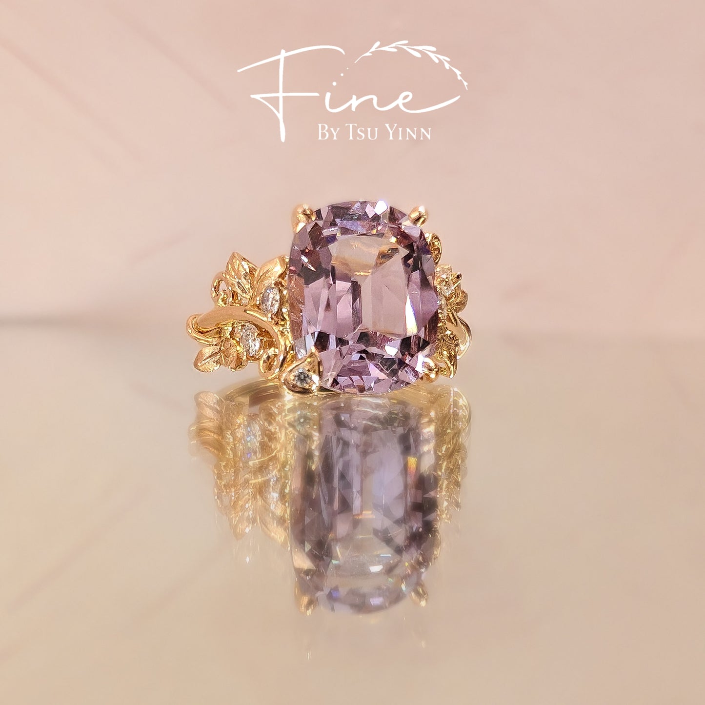 FBTY Flora Ring with Lavender Pink Spinel