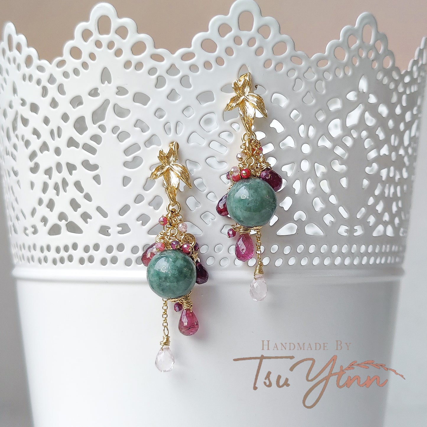 Imperial Burgundy Earrings