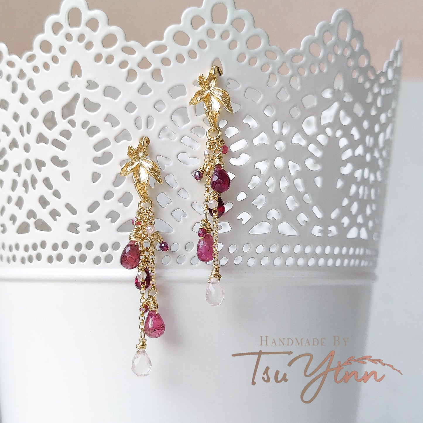 Imperial Burgundy Earrings