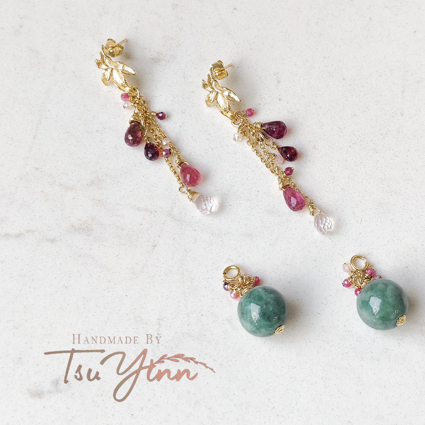 Imperial Burgundy Earrings