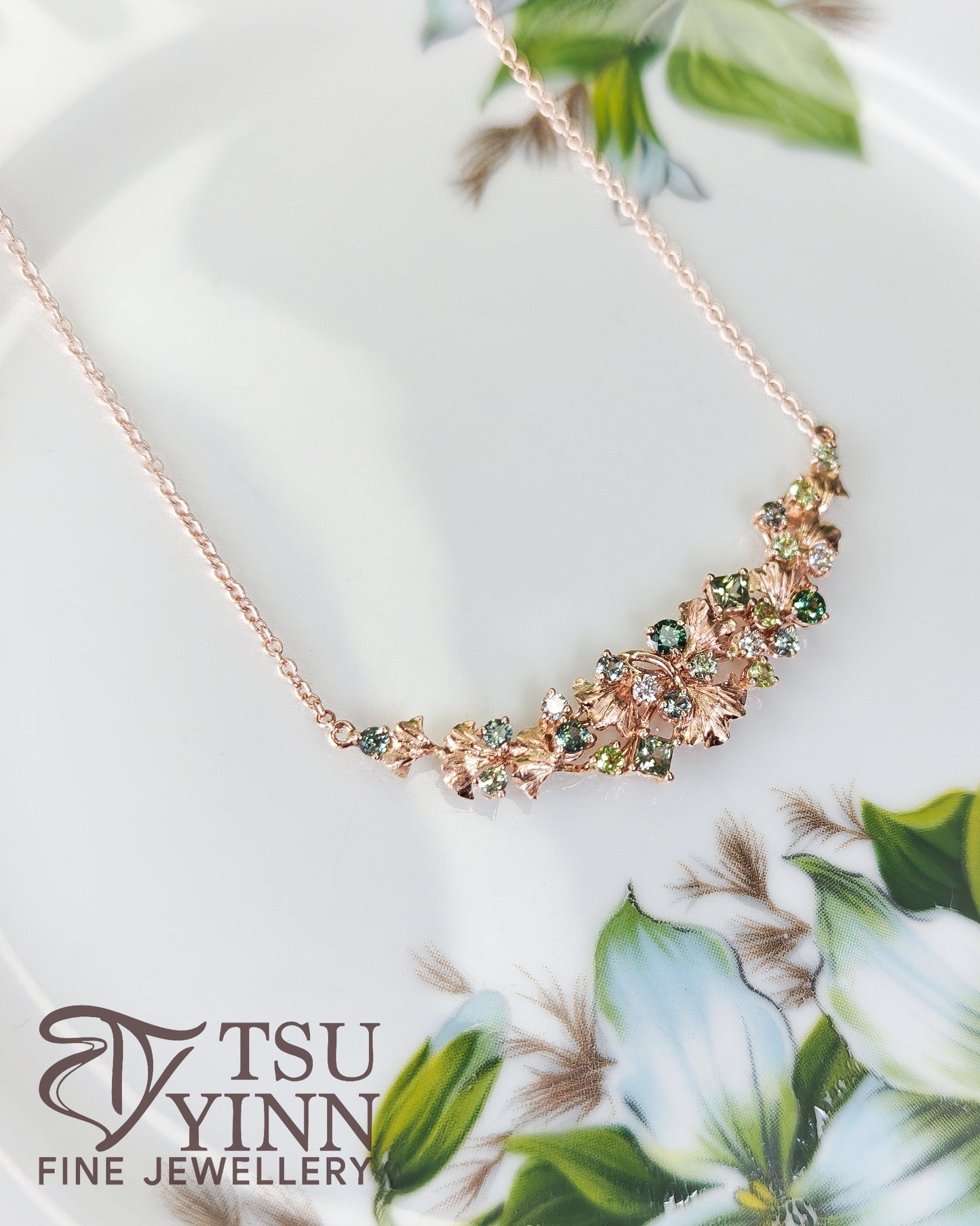Noriko Necklace in Rose Gold