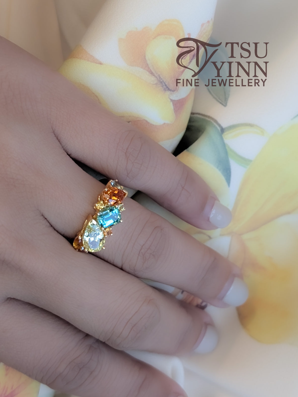 Messy Band Ring (Tropical Sunset)