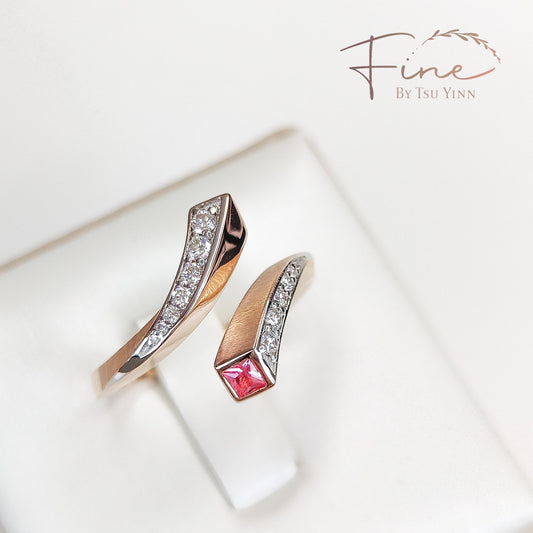 FBTY Vanessa Ring with Bright Pink Spinel