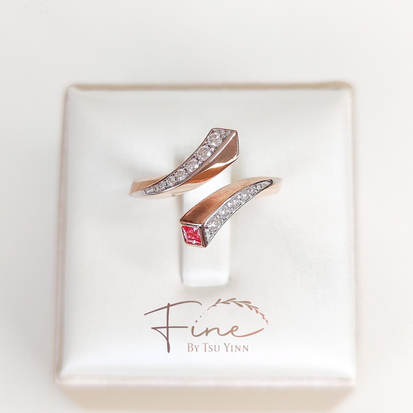FBTY Vanessa Ring with Bright Pink Spinel