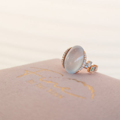 RG Leigh Ring with Icy Jadeite