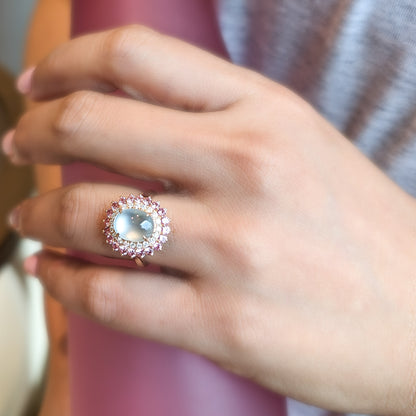 Elizabeth Ring with Icy Jadeite