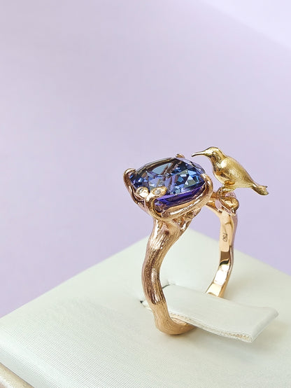 Sunbird Ring with Tanzanite