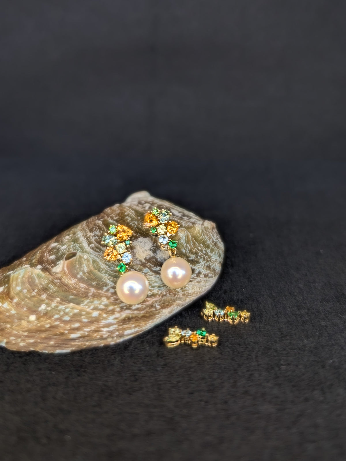 Messy Band Detachable Earrings (Citrus Hues)