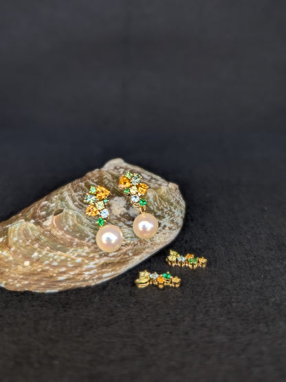 Messy Band Detachable Earrings (Citrus Hues)
