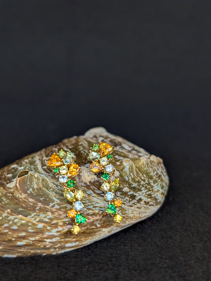 Messy Band Detachable Earrings (Citrus Hues)