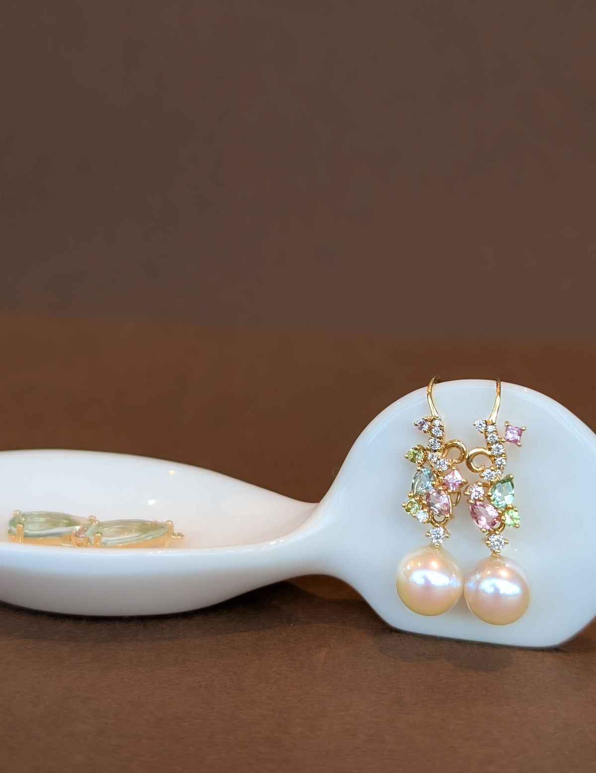 Beryl Detachable Drops Hook Earrings (Pink Hues)