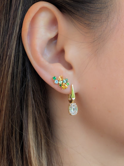 Messy Band Detachable Earrings (Citrus Hues)