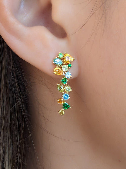 Messy Band Detachable Earrings (Citrus Hues)