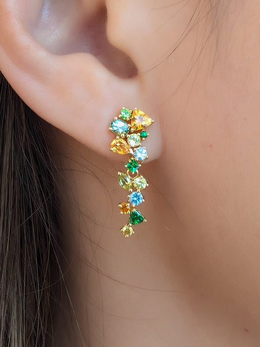 Messy Band Detachable Earrings (Citrus Hues)