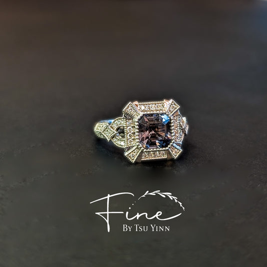 FBTY Isabella Ring with Grey Spinel
