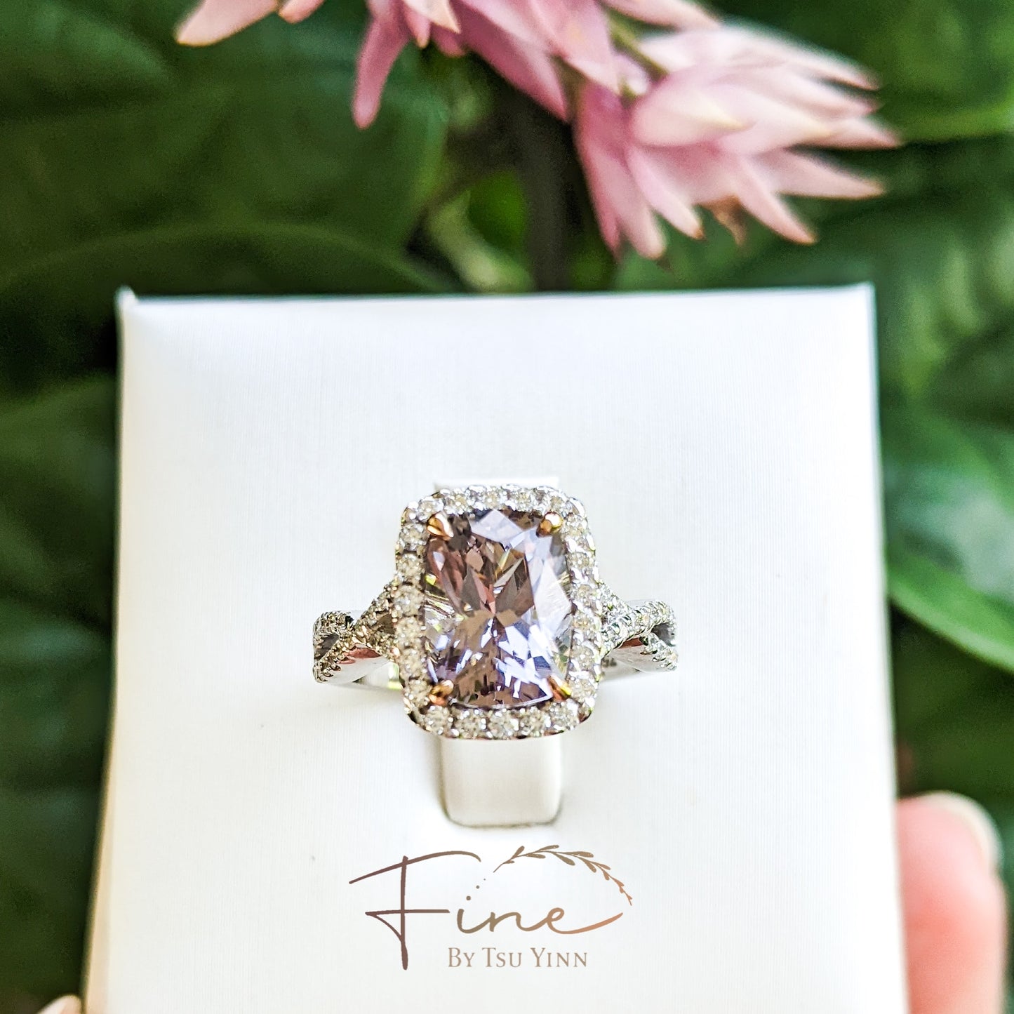 FBTY Gemma Ring with Lavender Grey Spinel