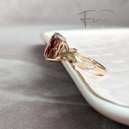 FBTY Zee Ring in Raspberry Pink Tourmaline