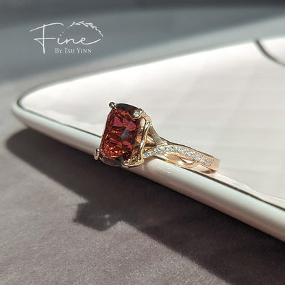 FBTY Zee Ring in Raspberry Pink Tourmaline