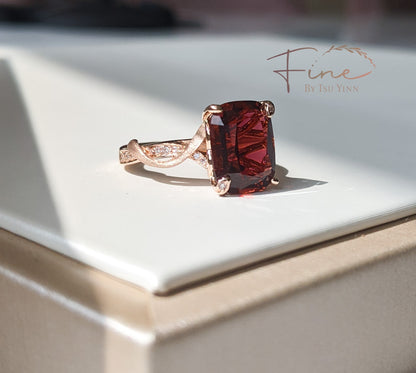 FBTY Zee Ring in Raspberry Pink Tourmaline