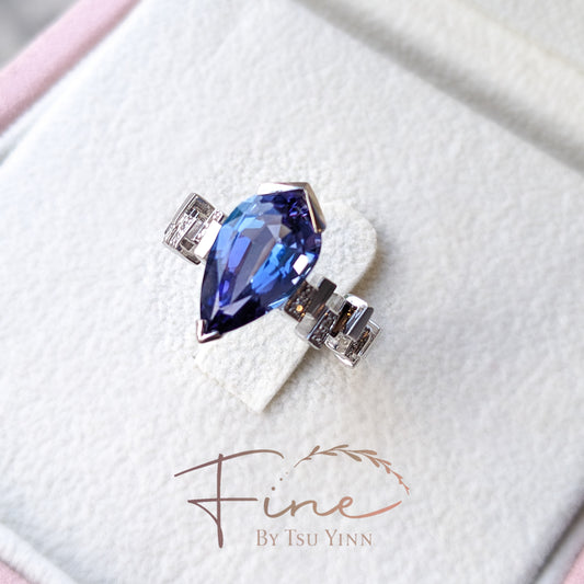 FBTY Leigh Ring with Pear Tanzanite