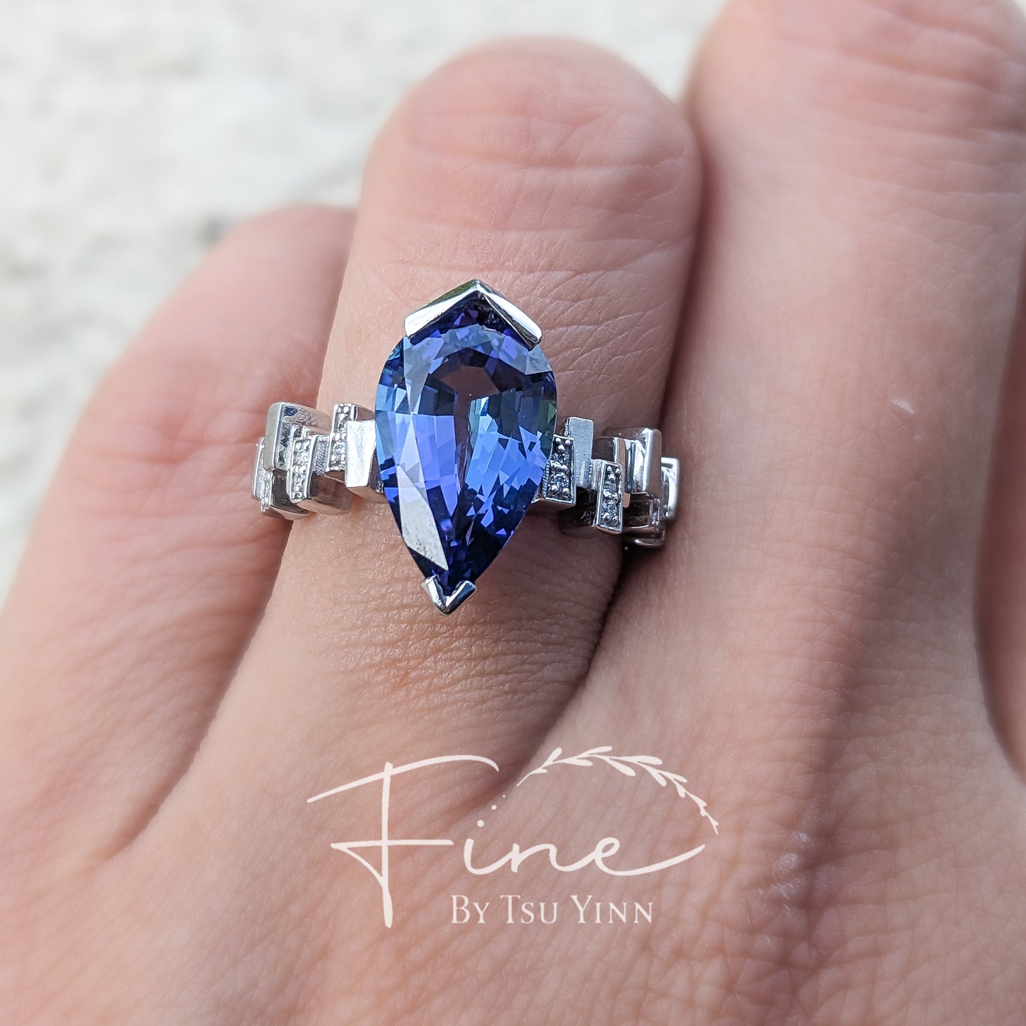 FBTY Leigh Ring with Pear Tanzanite